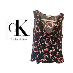 Calvin Klein Elegant Women's Abstract Print Top Luxury